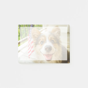 Cutest Baby Animals Patriotic Corgi Puppy Post-it Notes