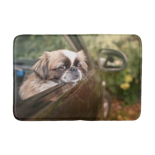 Cutest Baby Animals | Pekingese Puppy in Car Bath Mat (Front)
