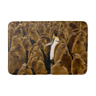 Cutest Baby Animals Penguin Among Youngsters Bath Mat