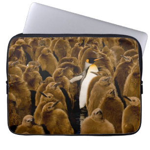 Cutest Baby Animals   Penguin Among Youngsters Laptop Sleeve
