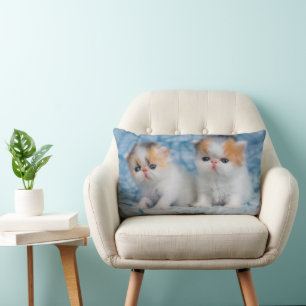 Cutest Baby Animals Persian Calico Kitten Lumbar Cushion