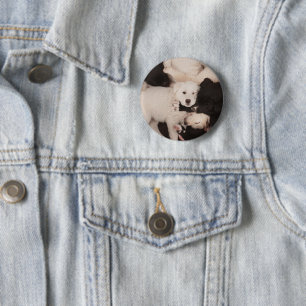 Cutest Baby Animals Pile of Puppies 6 Cm Round Badge