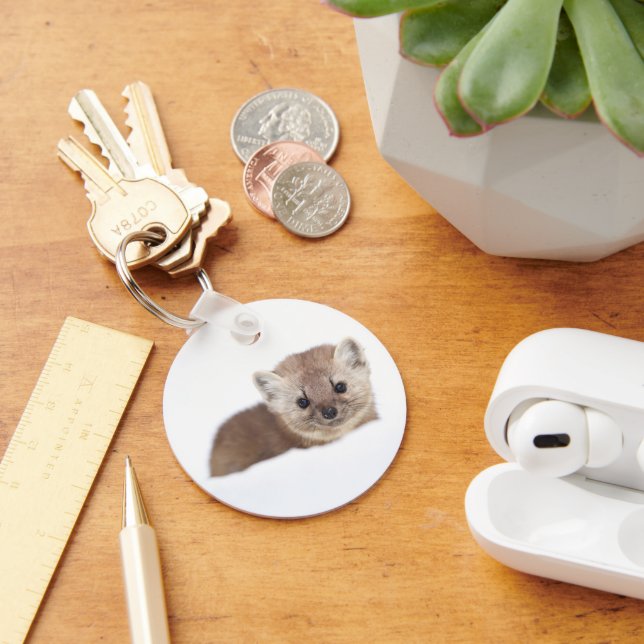 Cutest Baby Animals | Pine Marten Key Ring (Desk)