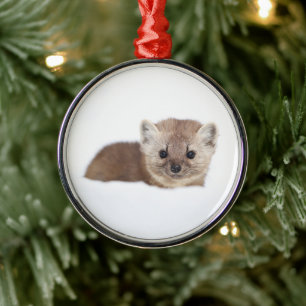 Cutest Baby Animals Pine Marten Metal Ornament
