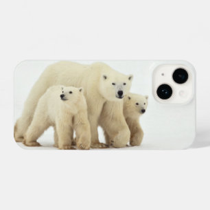 Cutest Baby Animals   Polar Bear Family iPhone 14 Case