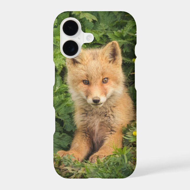 Cutest Baby Animals | Red Fox at Umnak Alaska iPhone Case (Back)