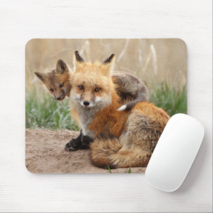 Cutest Baby Animals Red Fox & Baby Mouse Pad