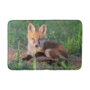 Cutest Baby Animals   Red Fox Kit Relaxing Bath Mat