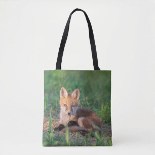 Cutest Baby Animals Red Fox Kit Relaxing Tote Bag