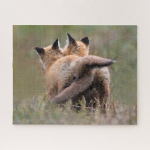 Cutest Baby Animals Red Fox Kits Locking Tails Jigsaw Puzzle