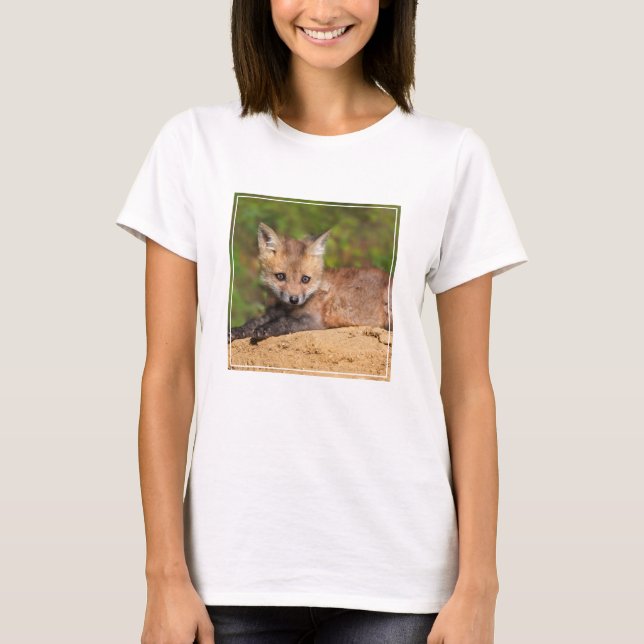 Cutest Baby Animals | Red Fox Pup T-Shirt (Front)