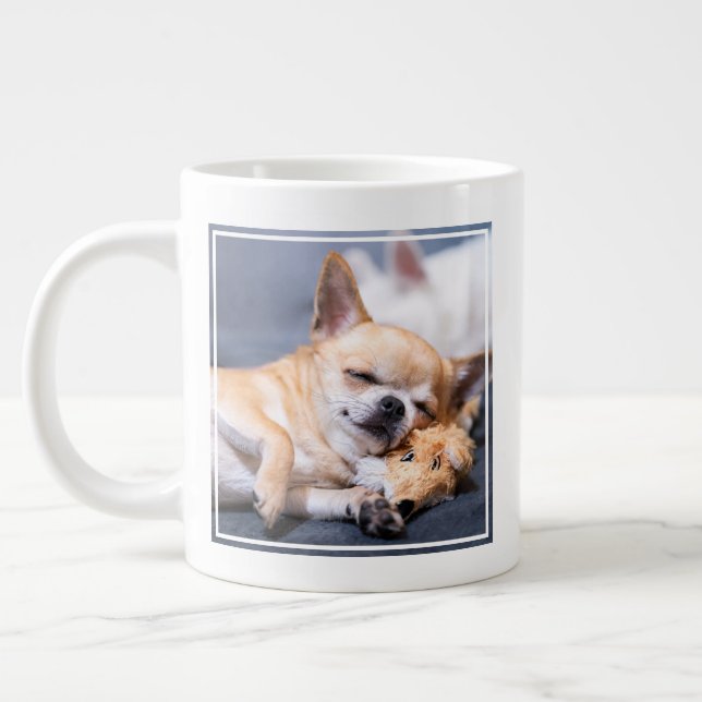 Cutest Baby Animals | Red-haired Chihuahua Dog Large Coffee Mug (Left)
