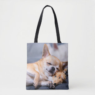 Cutest Baby Animals   Red-haired Chihuahua Dog Tote Bag