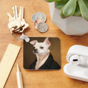 Cutest Baby Animals   Royal Chihuahua Portrait Key Ring