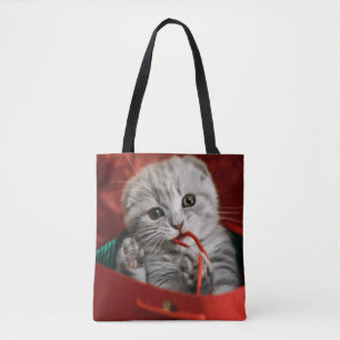 Cutest Baby Animals Scottish Fold Kitten Tote Bag