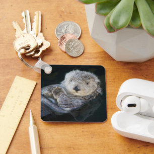 Cutest Baby Animals   Sea Otter Floating Key Ring