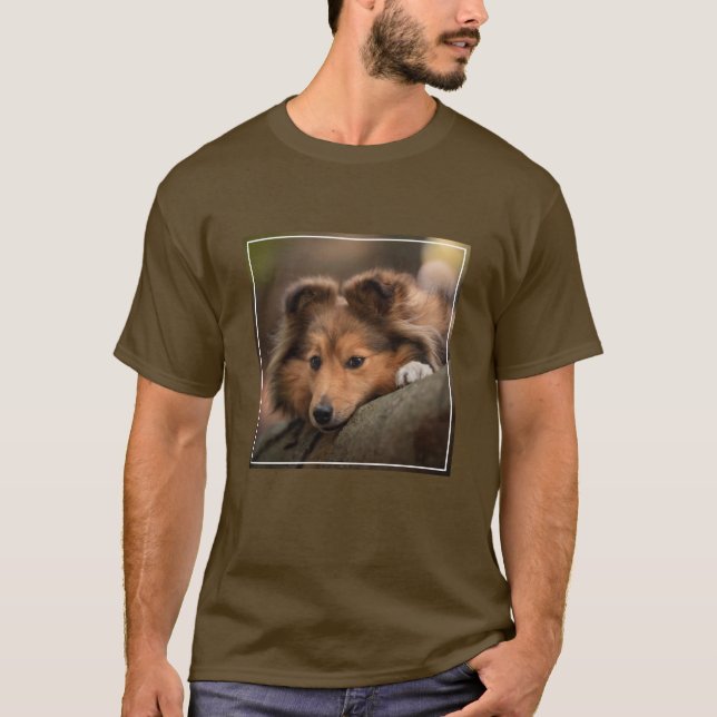 Cutest Baby Animals | Shetland Sheepdog Puppy T-Shirt (Front)