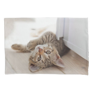 Cutest Baby Animals Shorthair Tabby Kitten Pillowcase