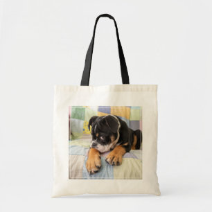 Cutest Baby Animals Shy Old English Bulldog Tote Bag