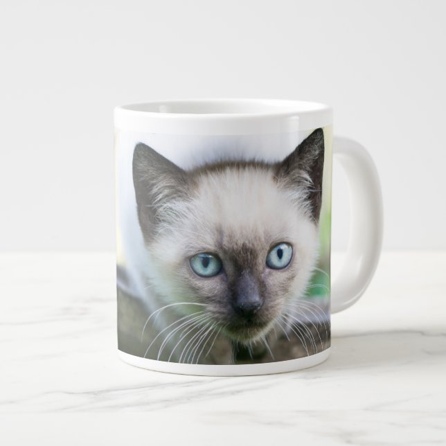 Cutest Baby Animals | Siamese Kitten 2 Large Coffee Mug (Front Right)