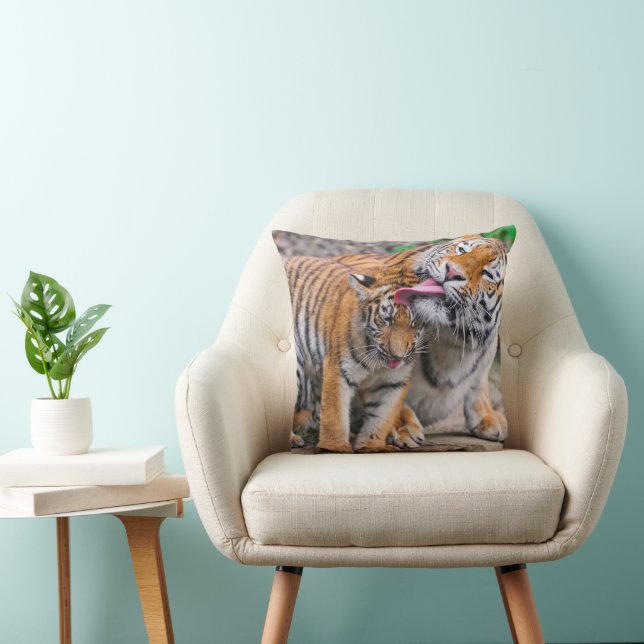 Cutest Baby Animals | Siberian Tiger Family Cushion (Chair)