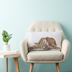 Cutest Baby Animals   Sleepy Baby Tiger Cub Lumbar Cushion
