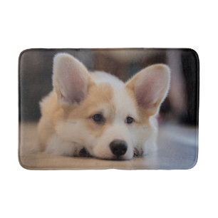 Cutest Baby Animals Sleepy Corgi Puppy Bath Mat