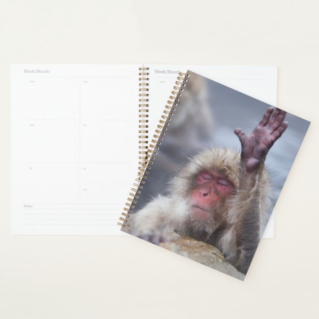 Cutest Baby Animals | Snow Monkey Face Planner (Display)