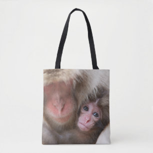 Cutest Baby Animals Snow Monkey Tote Bag