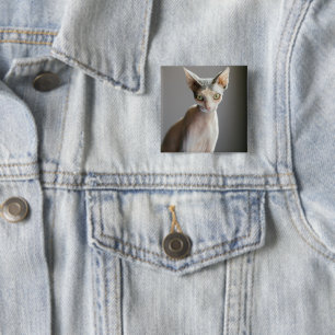 Cutest Baby Animals Sphinx Cat 15 Cm Square Badge