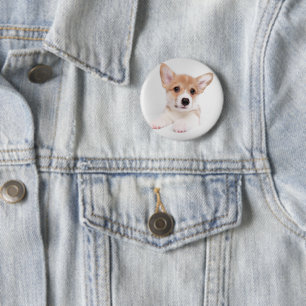 Cutest Baby Animals Sweet Baby Corgi 6 Cm Round Badge