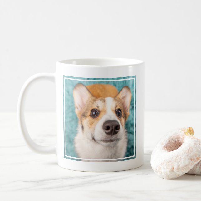 Cutest Baby Animals | Sweet Corgi Puppy Face Coffee Mug (With Donut)