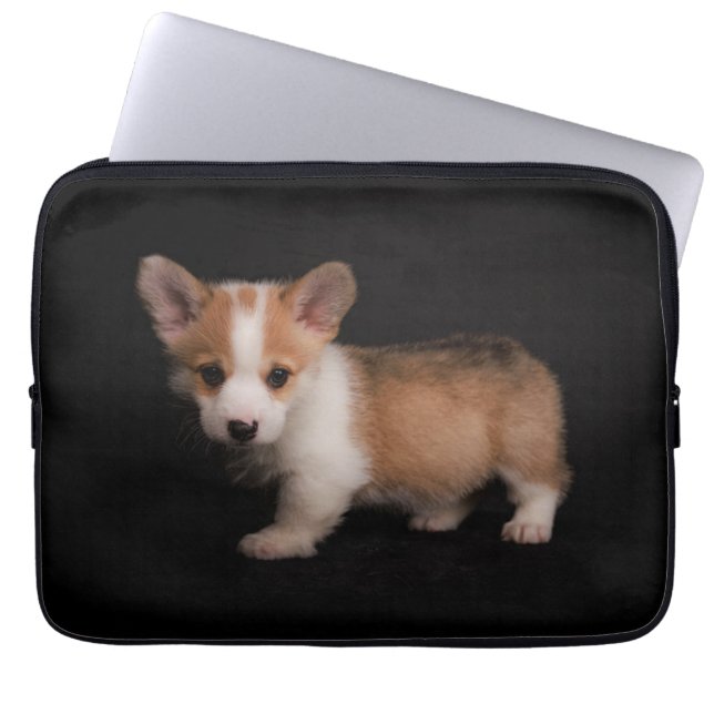 Cutest Baby Animals | Tiny Corgi Laptop Sleeve (Front)