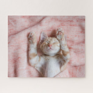 Cutest Baby Animals   Tiny Orange Striped Kitten Jigsaw Puzzle