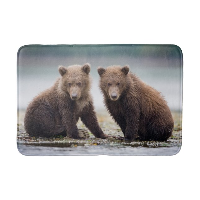 Cutest Baby Animals | Two Bear Cubs Bath Mat (Front)