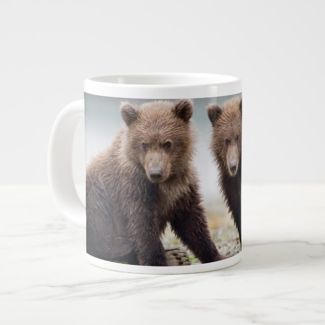 Cutest Baby Animals | Two Bear Cubs Large Coffee Mug (Front Left)