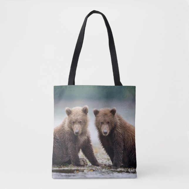Cutest Baby Animals | Two Bear Cubs Tote Bag (Front)