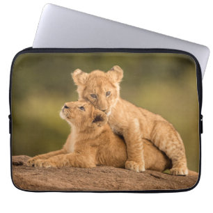 Cutest Baby Animals Two Lion Cubs Laptop Sleeve