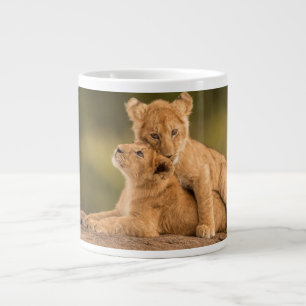Cutest Baby Animals   Two Lion Cubs Large Coffee Mug