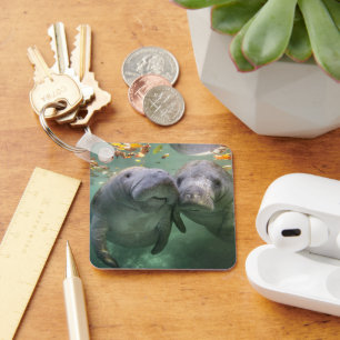 Cutest Baby Animals Two Manatees Key Ring