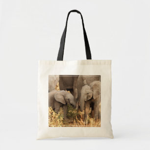 Cutest Baby Animals   Two Young Elephants Tote Bag