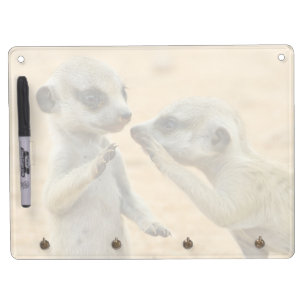Cutest Baby Animals   Two Young Meerkats Dry Erase Board With Key Ring Holder