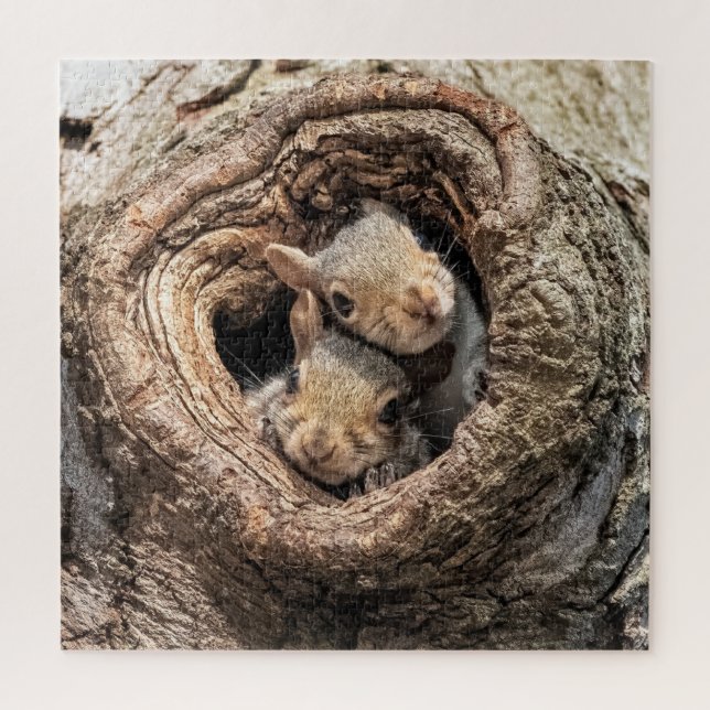 Cutest Baby Animals | Two Young Squirrels Jigsaw Puzzle (Vertical)