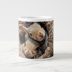 Cutest Baby Animals Two Young Squirrels Large Coffee Mug