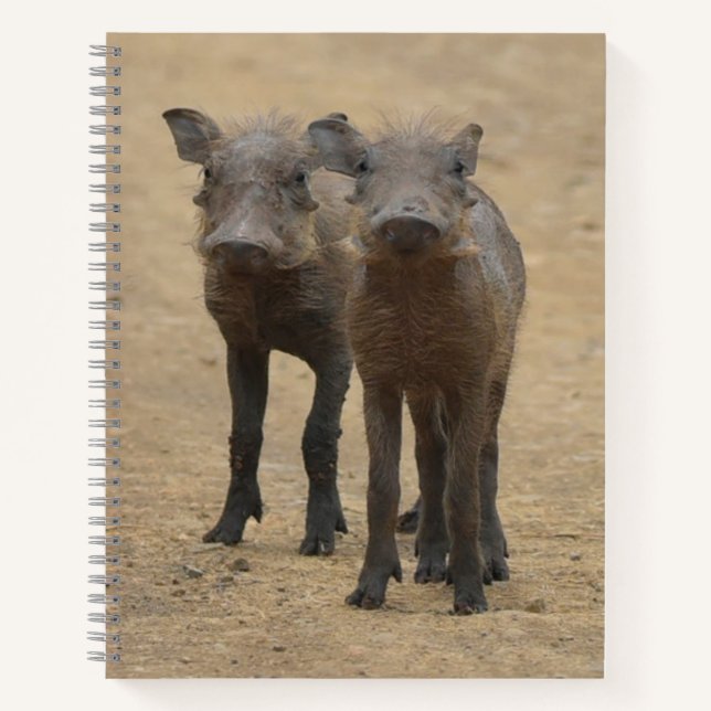 Cutest Baby Animals | Two Young Warthogs Notebook (Front)
