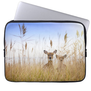 Cutest Baby Animals   Two Young White Tailed Deer Laptop Sleeve