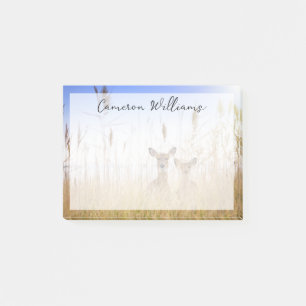 Cutest Baby Animals Two Young White Tailed Deer Post-it Notes