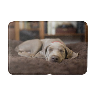 Cutest Baby Animals Weimaraner Puppy Sleeping Bath Mat