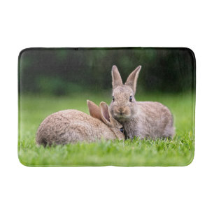 Cutest Baby Animals   Wild Bunny Rabbits Bath Mat