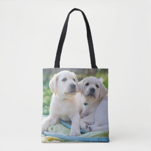 Cutest Baby Animals   Yellow Labrador Retrievers Tote Bag